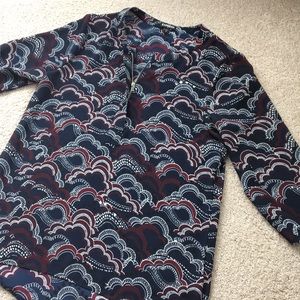 New Express 3/4 sleeve tunic with zipper